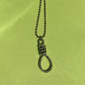 Hangman’s noose chain link necklace alternative fashion grunge unisex accessories noose ballchain necklace