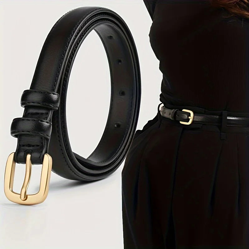 2-pack Casual Fashion Belt with Simple and High-end Feel, Needle Buckle Double Loop Belt Suitable for Daily Wear