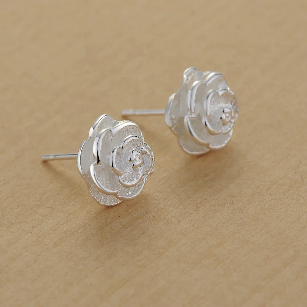 NEW 925 Sterling Silver Earrings Hot Hearts For Women Exquisite Student Girlfriend Jewelry Accessories Wedding Fashion Gift