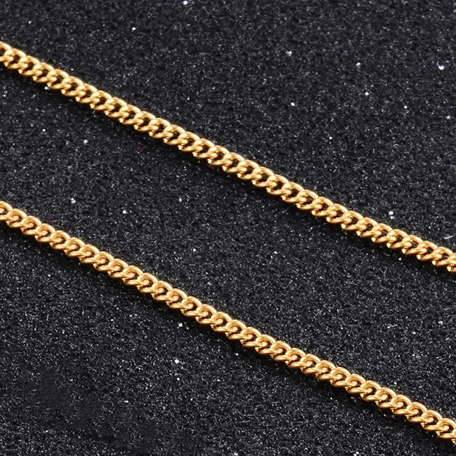 Women's Stainless Steel Chain High Quality Gold Color Necklace Hot Selling Jewelry
