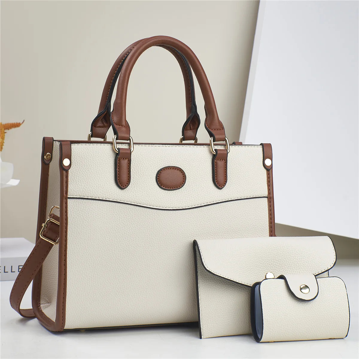Brand 3 Piece Set Women's Bags 2024 New Large Capacity Tote Bag High Quality Leather Women Handbag Luxury Designer Shoulder Bag