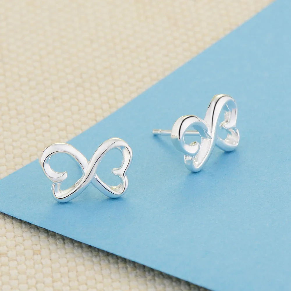 NEW 925 Sterling Silver Earrings Hot Hearts For Women Exquisite Student Girlfriend Jewelry Accessories Wedding Fashion Gift