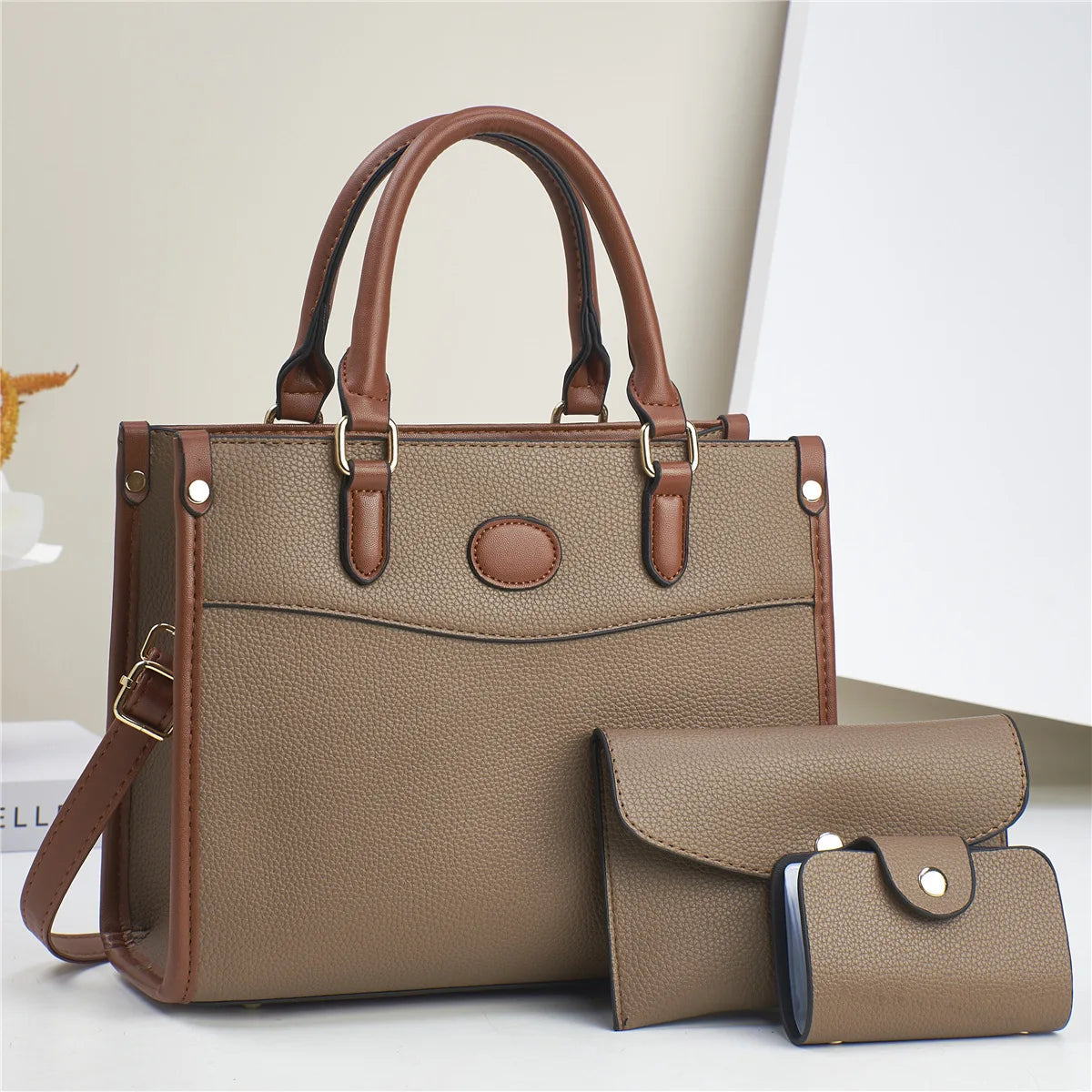 Brand 3 Piece Set Women's Bags 2024 New Large Capacity Tote Bag High Quality Leather Women Handbag Luxury Designer Shoulder Bag