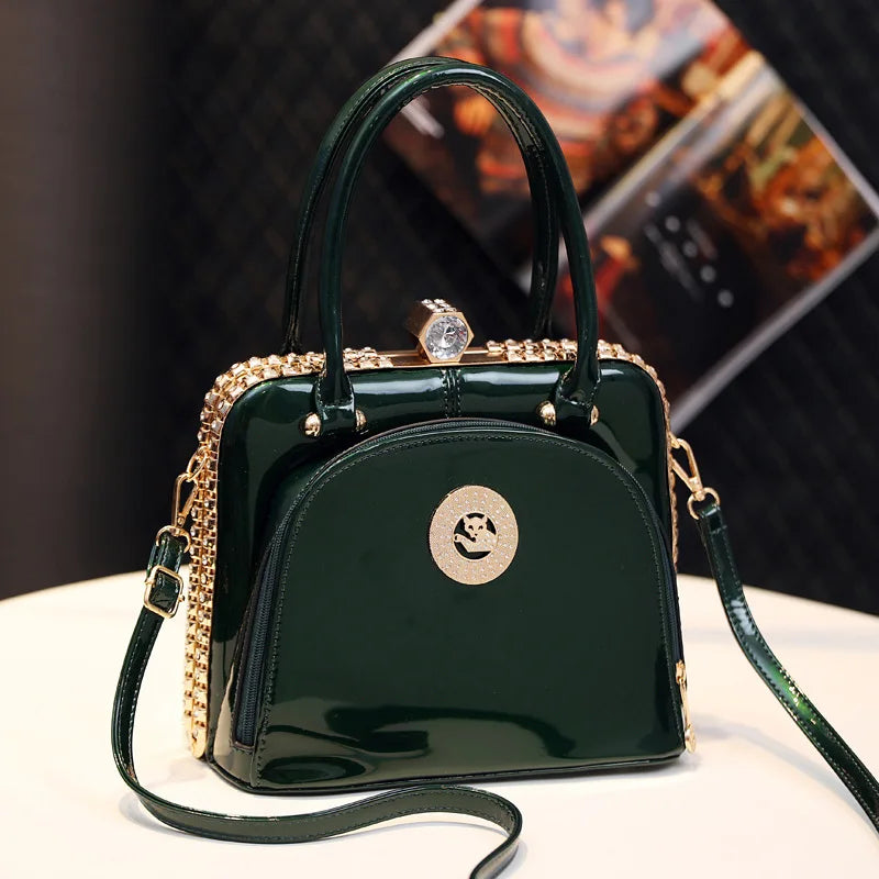 New Stylish Ladies Shoulder Bags High Quality Bright Leather Women's Crossbody Bags Luxury Designer Handbags and Purses Sac