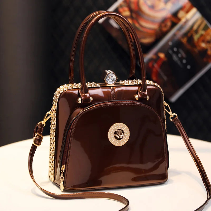 New Stylish Ladies Shoulder Bags High Quality Bright Leather Women's Crossbody Bags Luxury Designer Handbags and Purses Sac