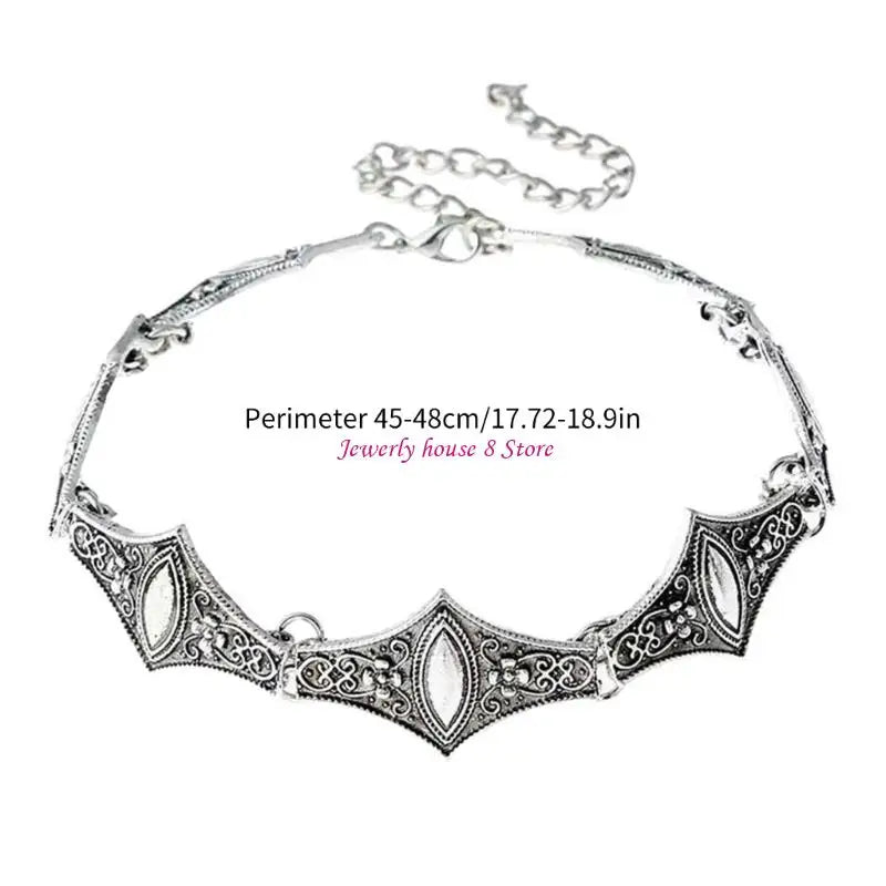 Women Geometric Punk Gothic Retro Collar Necklace Handmade Bohemian Neck Chain