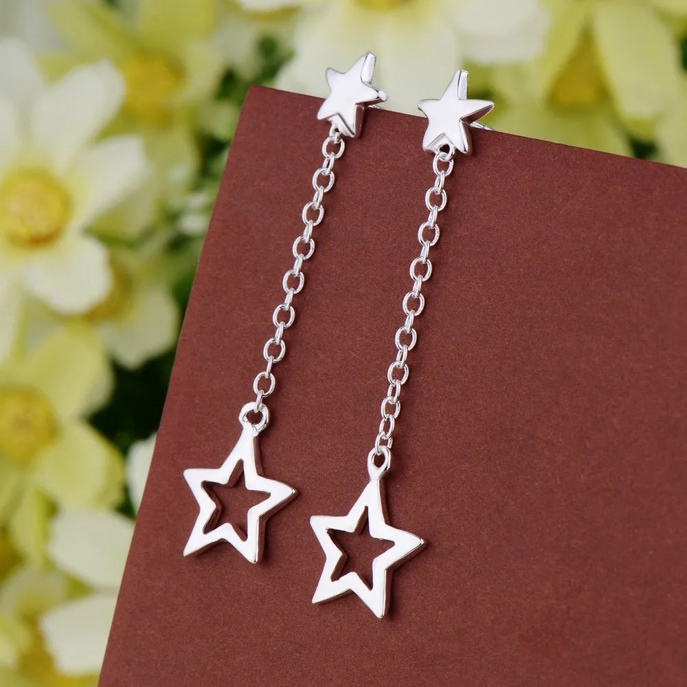 NEW 925 Sterling Silver Earrings Hot Hearts For Women Exquisite Student Girlfriend Jewelry Accessories Wedding Fashion Gift