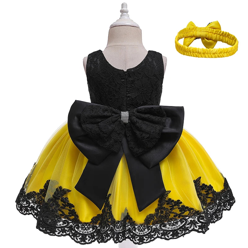 Children Flower Tutu Dress For 1-10 Years Girls Wedding Birthday Party Princess Dresses Kids Lace Gown Costume Clothing Vestidos