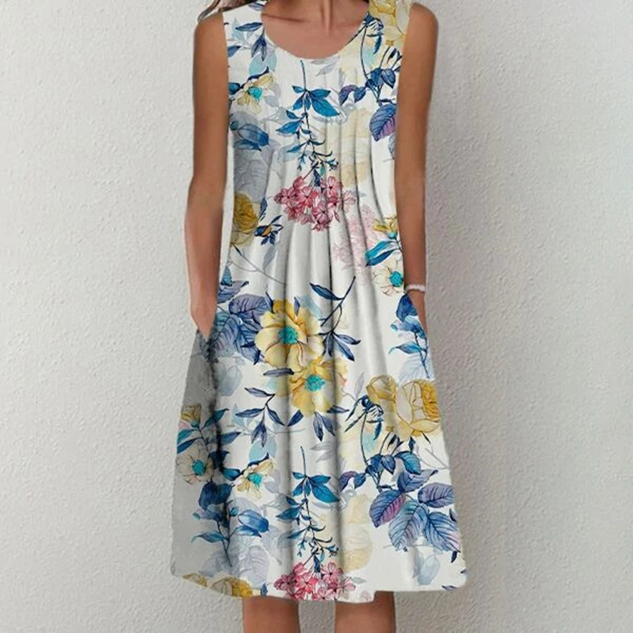 Fashion Elegant Women Dress Loose Casual Dress Women Printed Dress New Temperament