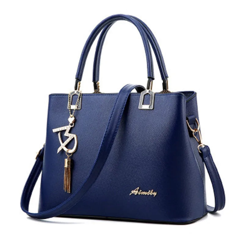Women Handbag Patchwork Shoulder Messenger Office Work PU Leather Women Bag Ladies Luxury Handbag Vintage Large Shoulder Bag