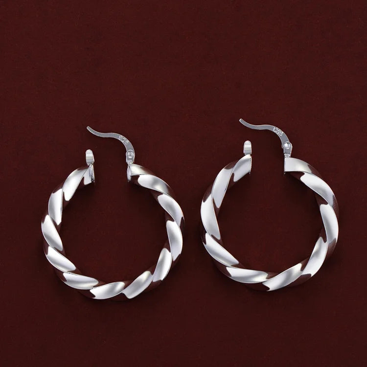 NEW 925 Sterling Silver Earrings Hot Hearts For Women Exquisite Student Girlfriend Jewelry Accessories Wedding Fashion Gift