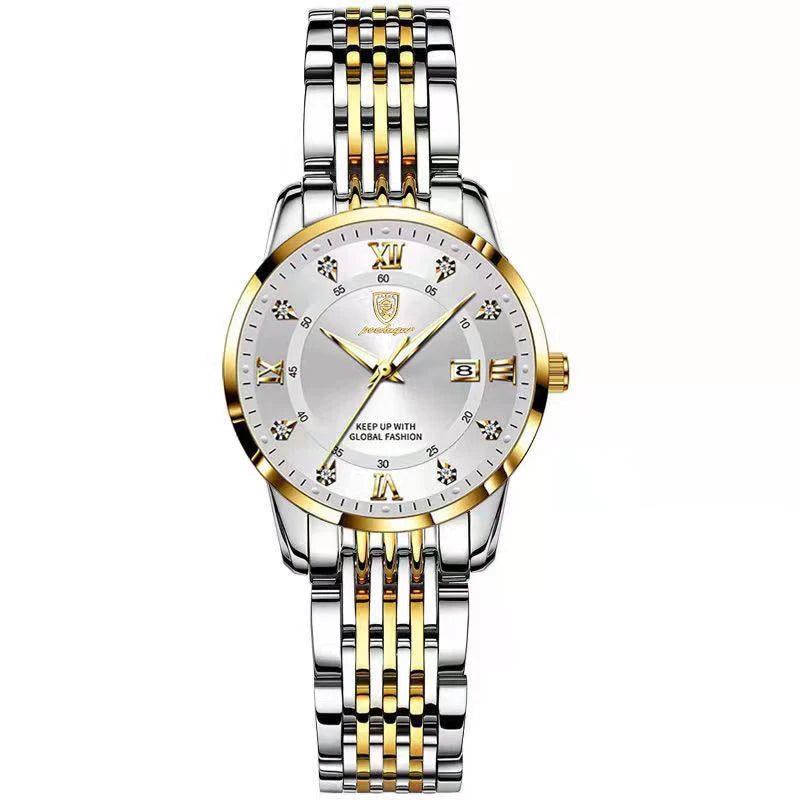 POEDAGAR Luxury Woman Watch Waterproof Stainless Steel Luminous Date Ladies Watch Fashion Simple Casual Women’s Quartz Watches