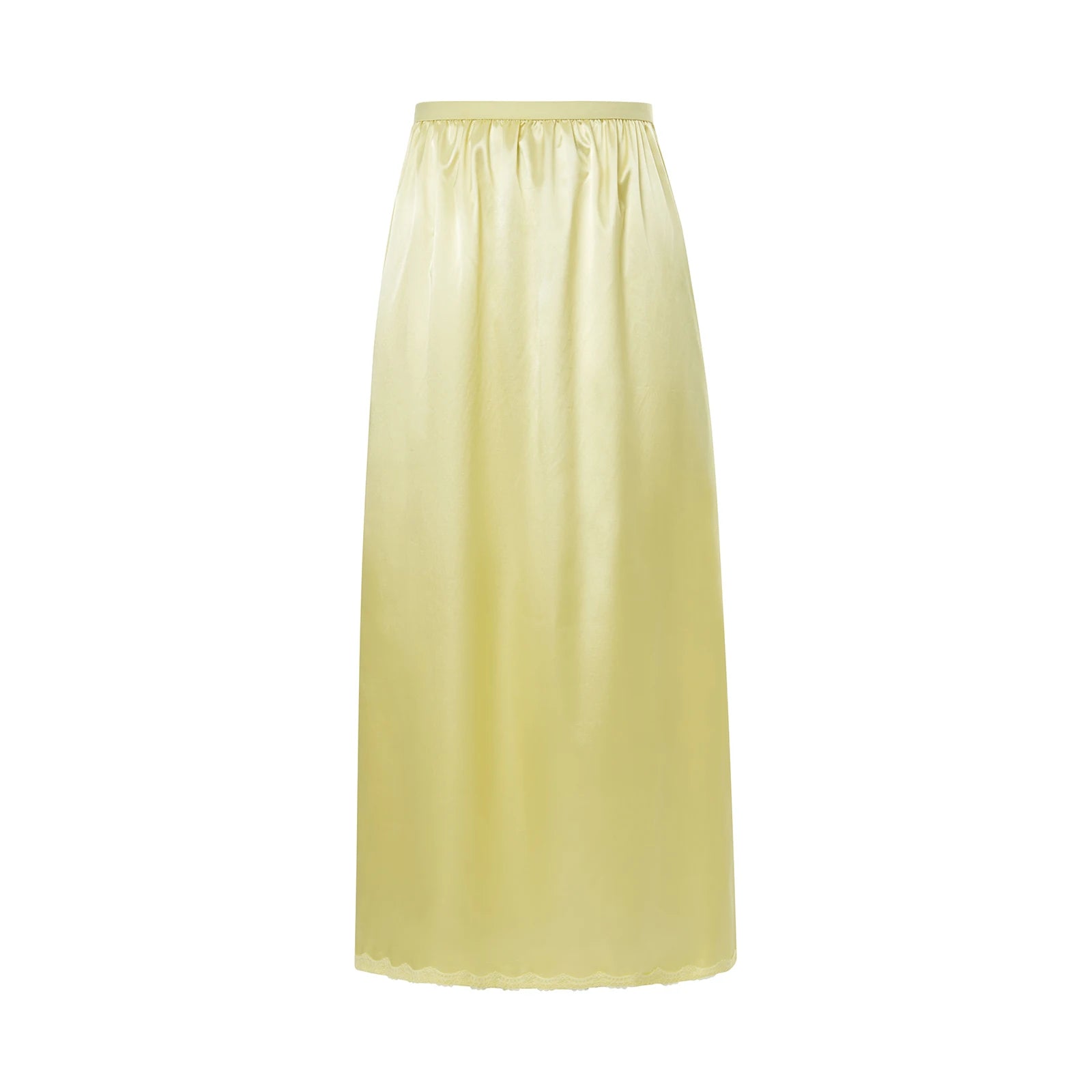2024 New Women´s Half Slip Underskirt, Solid Color Elastic Waist Inner Lining for Midi Skirt, Long Underskirt for Ladies