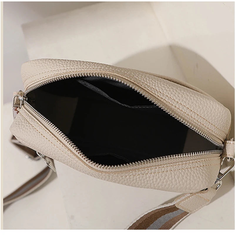 Wide Strap Women Crossbody Bags Solid Classic Ladies Handbags Luxury Square Women Bags Shoulder Crossbody Sling Bags For Femele