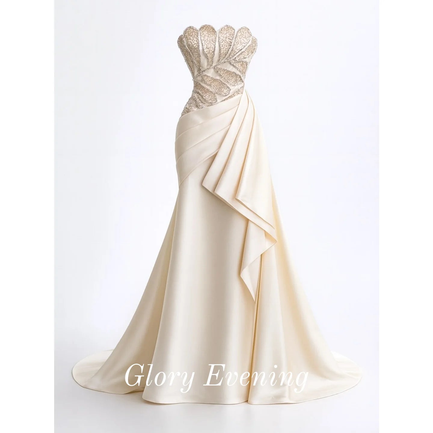 Luxury Vintage Evening Party Dresses Gorgeous Sequins Beaded Prom Dresses Exquisite Ball Gown Dubai Customized Birthday Dress