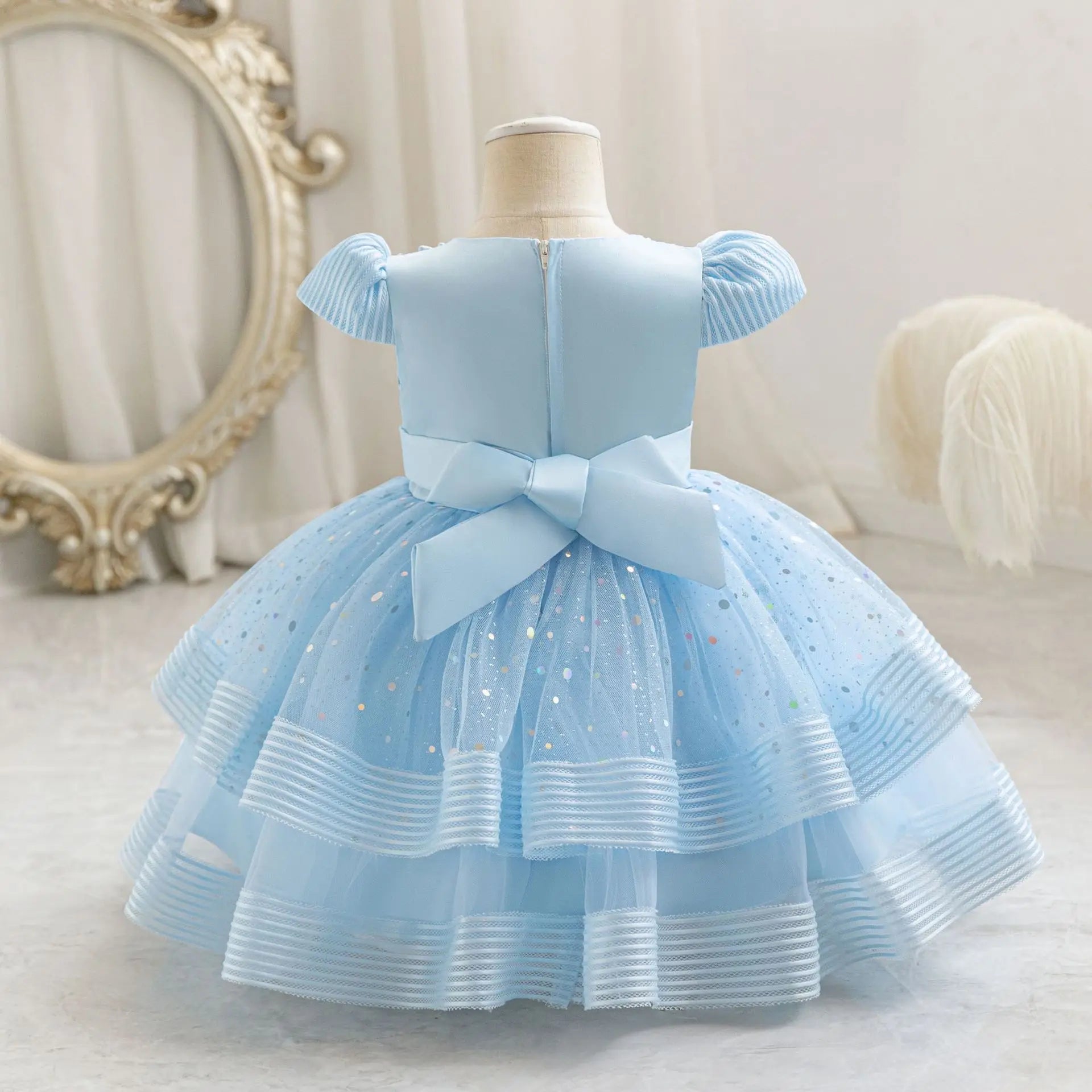 Toddler Girls Elegant Dresses Baptism Wedding Costumes 2Years Girls Birthday Party Princess Dress Bridesmaid Gown Baby Vestidos