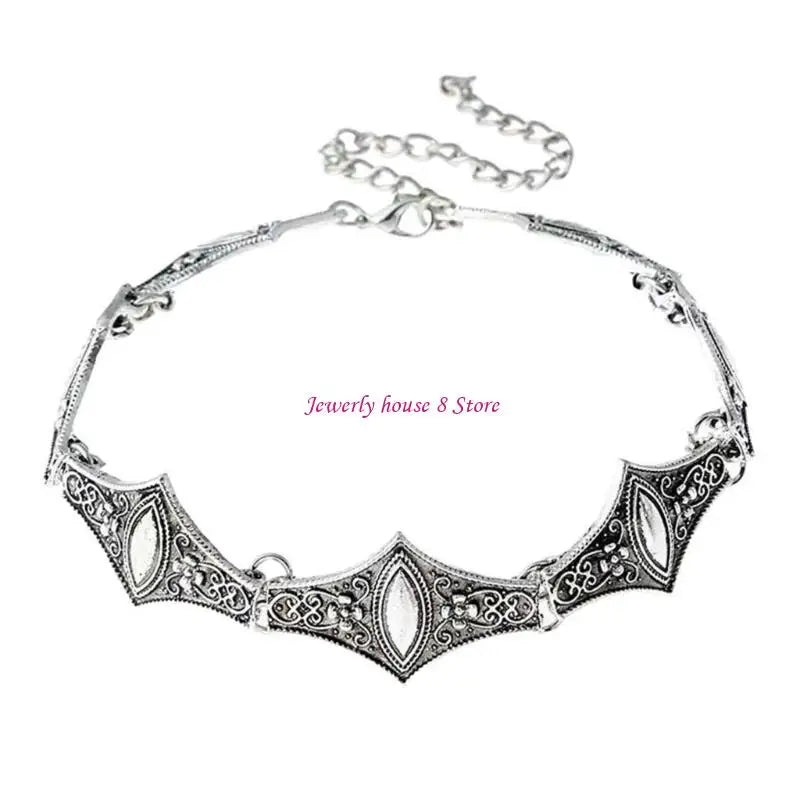 Women Geometric Punk Gothic Retro Collar Necklace Handmade Bohemian Neck Chain