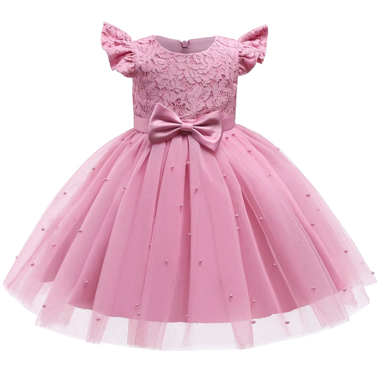 Girls Princess Dress Wedding Party Tutu Prom Gown 1-5 Yrs Kids Birthday Evening Bridesmaid Tulle Clothes Children Summer Dresses
