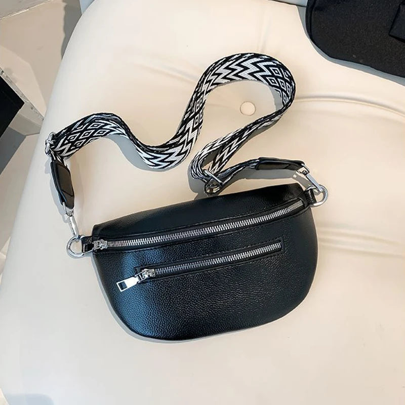 Men's and women's single-shoulder cross-body bags, fashionable and versatile waist bags, cross-body purses