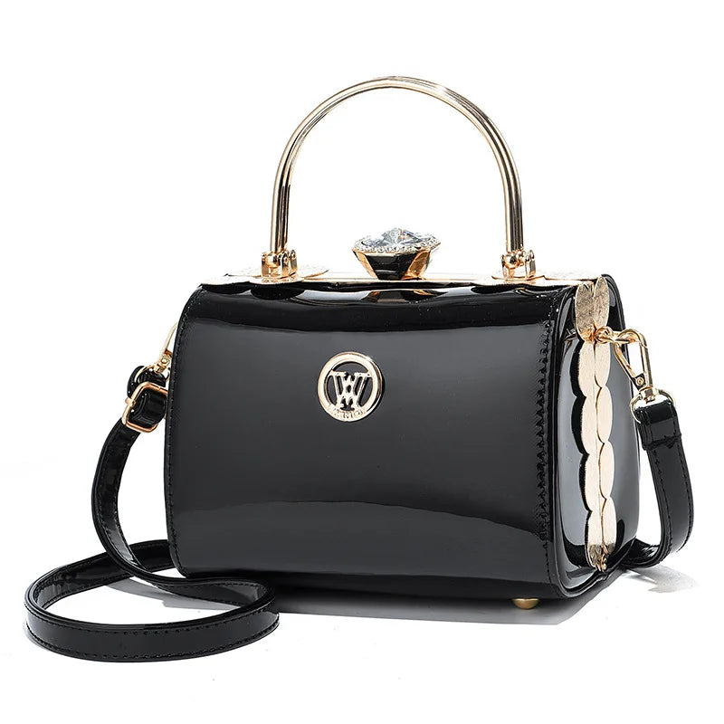 Elegant Diamond Women's Bags High-quality Steel Clip Women's Shoulder Bag New Pillow Bag Women's Handbag Banquet Crossbody Bag