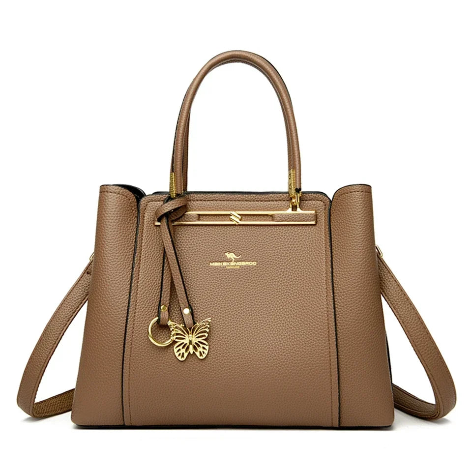 Soft Leather Luxury Handbags Women Bags Designer 3 Layers Shoulder Crossbody Sac Ladies Large Capacity Shopping Messenger Tote