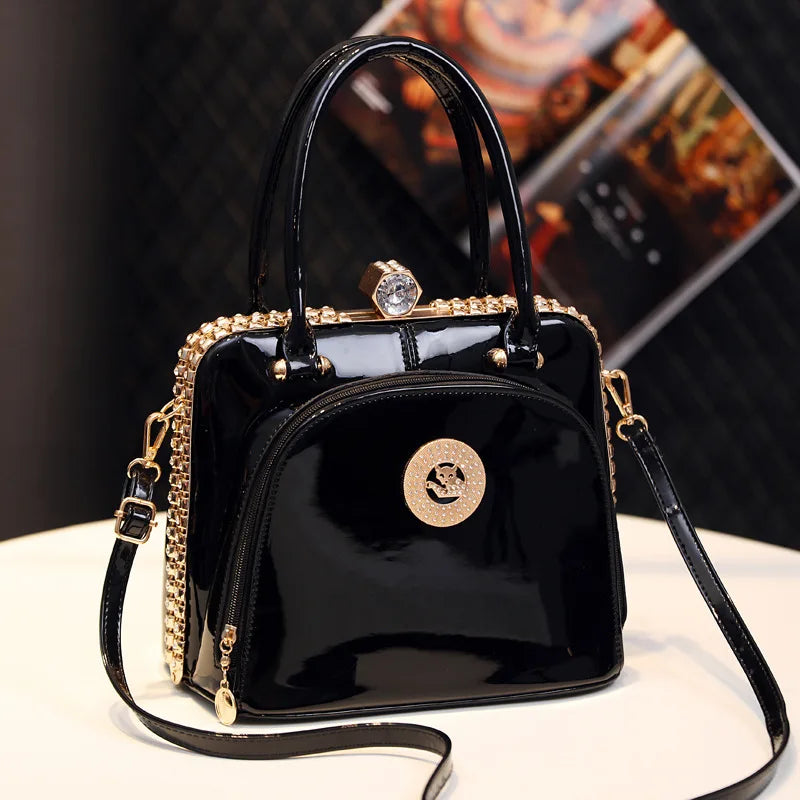 New Stylish Ladies Shoulder Bags High Quality Bright Leather Women's Crossbody Bags Luxury Designer Handbags and Purses Sac