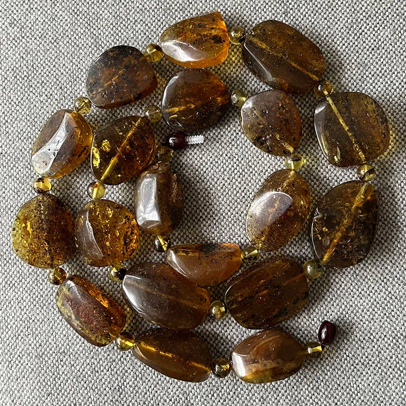 Big New Natural Amber Necklace for Gift European Baltic Original Beads Gogerous 100% Original Real Jewelry Supplier Wholesale
