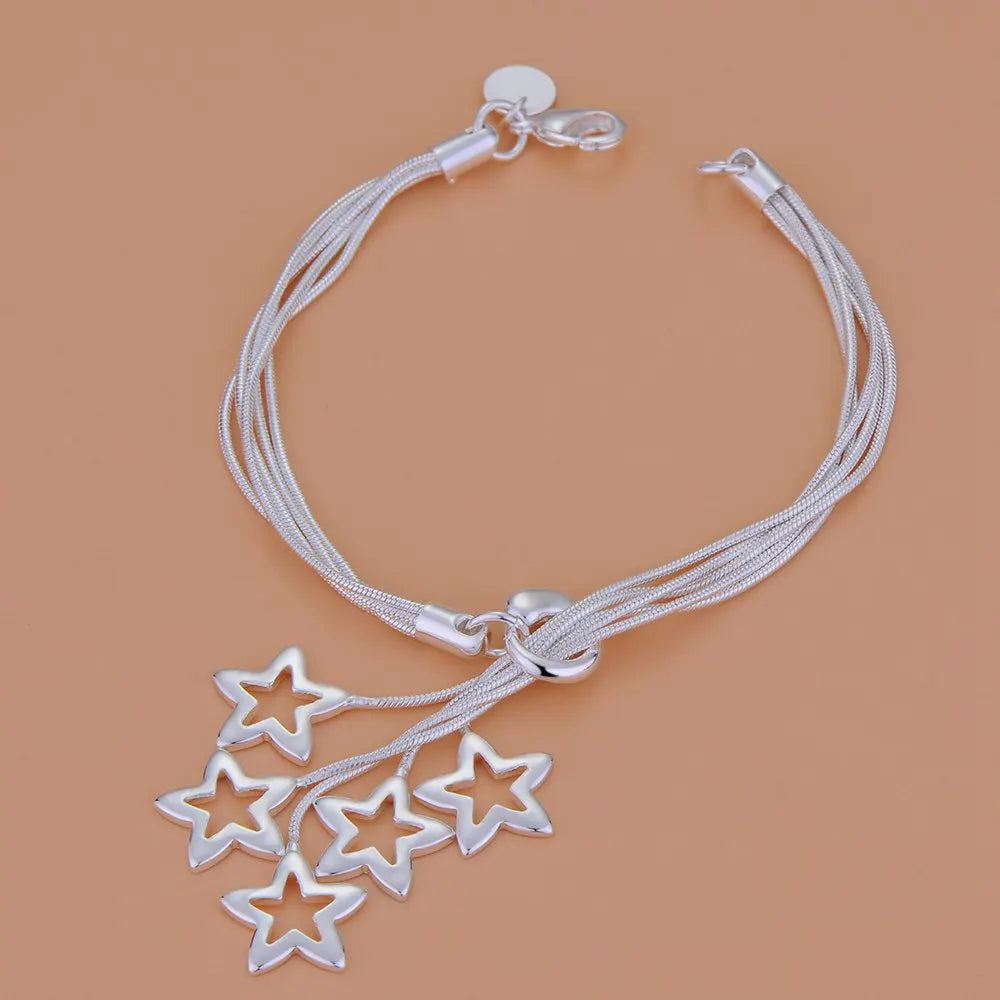 New 925 Sterling Silver Bracelet Bead High Quality Romance Chain For Women Fashion Engagement Party Wedding Jewelry Gift