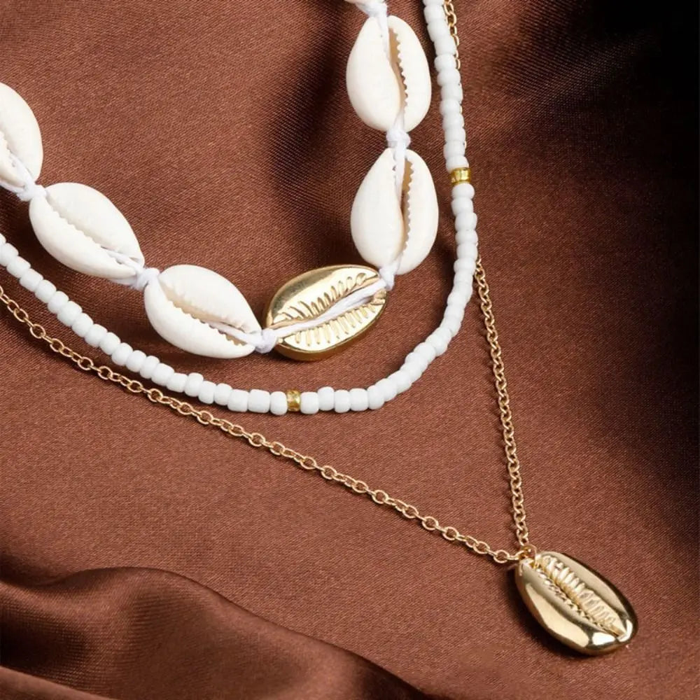 Geometric Necklace Fashion Bead Bohemian Style Clavicle Chain Short Delicate Choker Necklace