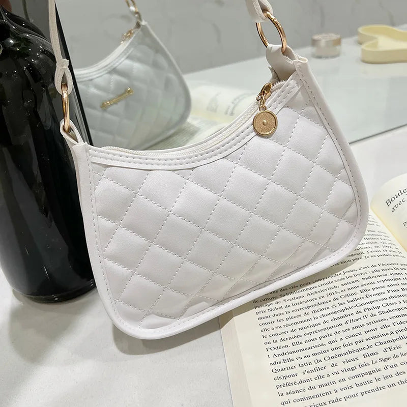 New Embroidered Underarm Bag New Women's Handbag Women's Fashion Versatile Simple Shoulder Bag