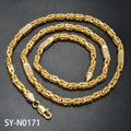 24in/28in Snake Chain 18K Gold Color Plated Necklace African Bridal Wedding Accessories Trend Fashion Birthday Gift for Wife
