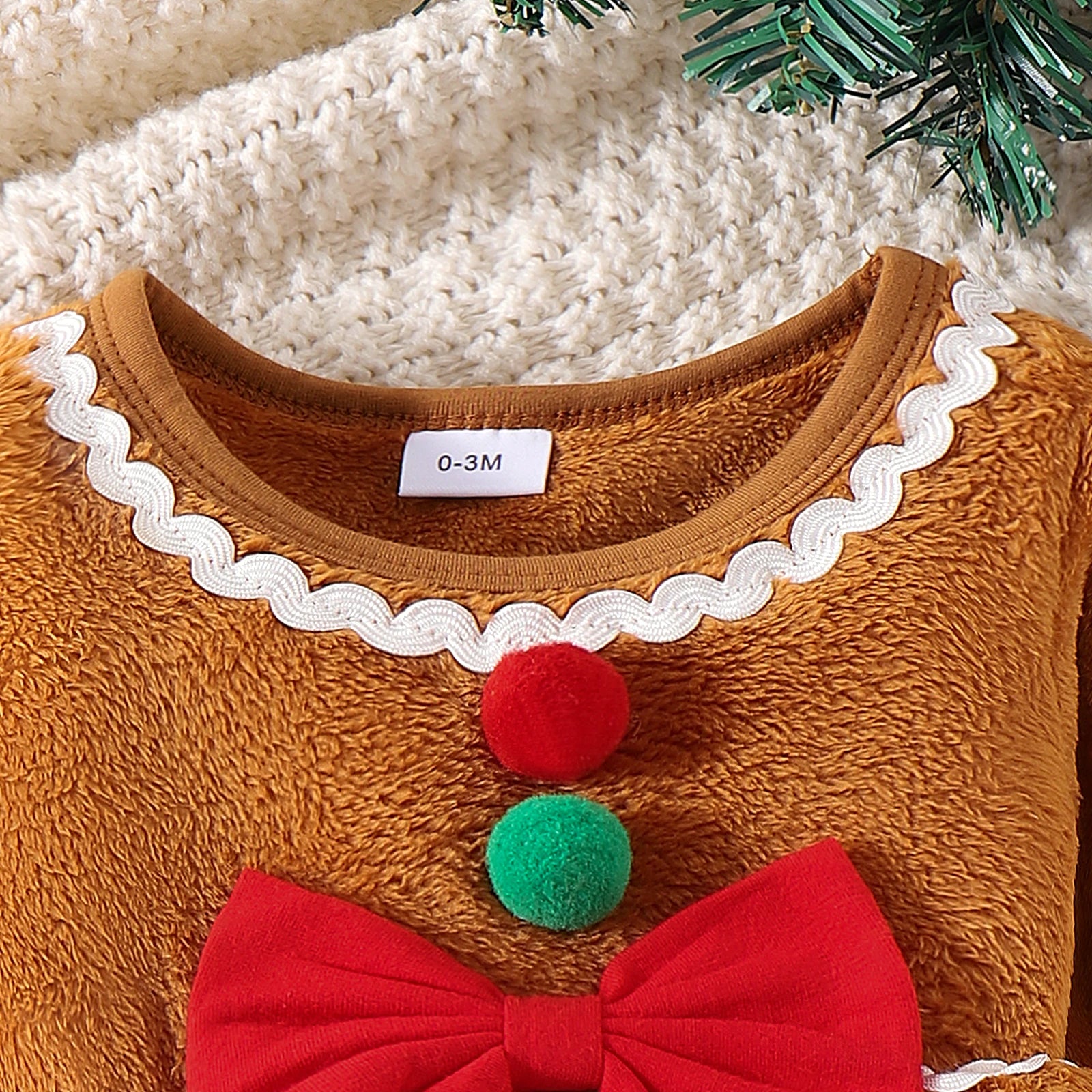 Winter New Style For 0-1 Year Old Girls Comfortable Sweet And Cute Round-Collar Long-Sleeved Dress