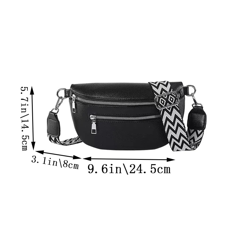 Men's and women's single-shoulder cross-body bags, fashionable and versatile waist bags, cross-body purses