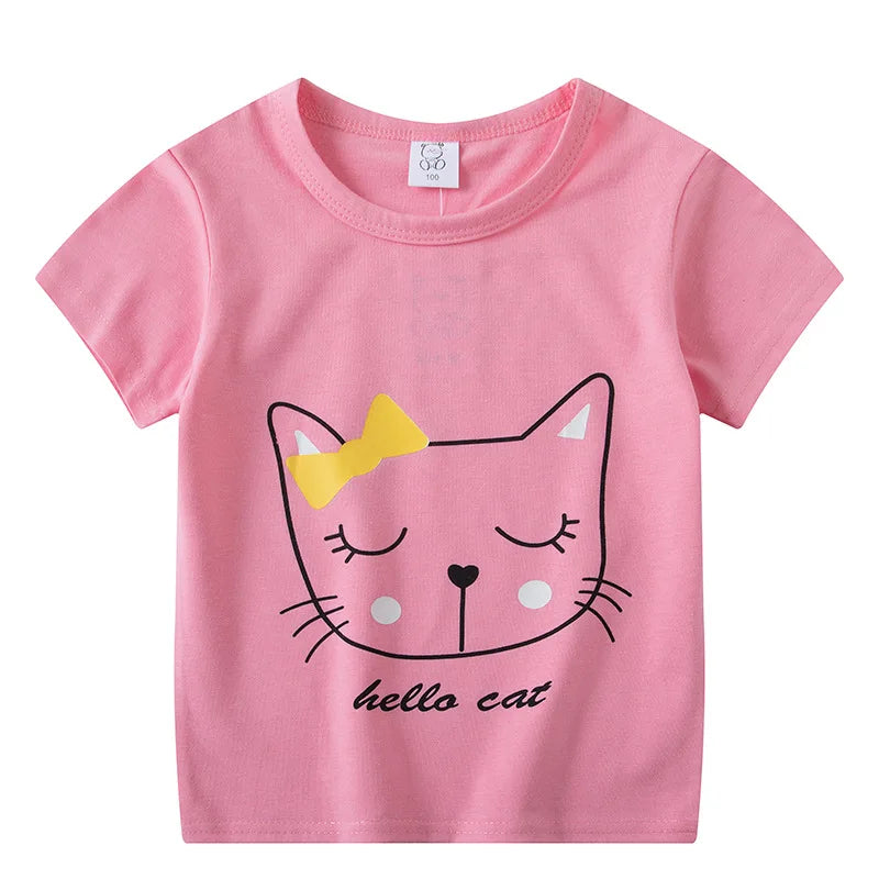 Children's Clothing Boys Girls T-Shirt Kids Clothes Cartoon Summer Tops Long Sleeve Baby Clothing Spring Cotton Ropa De Niña