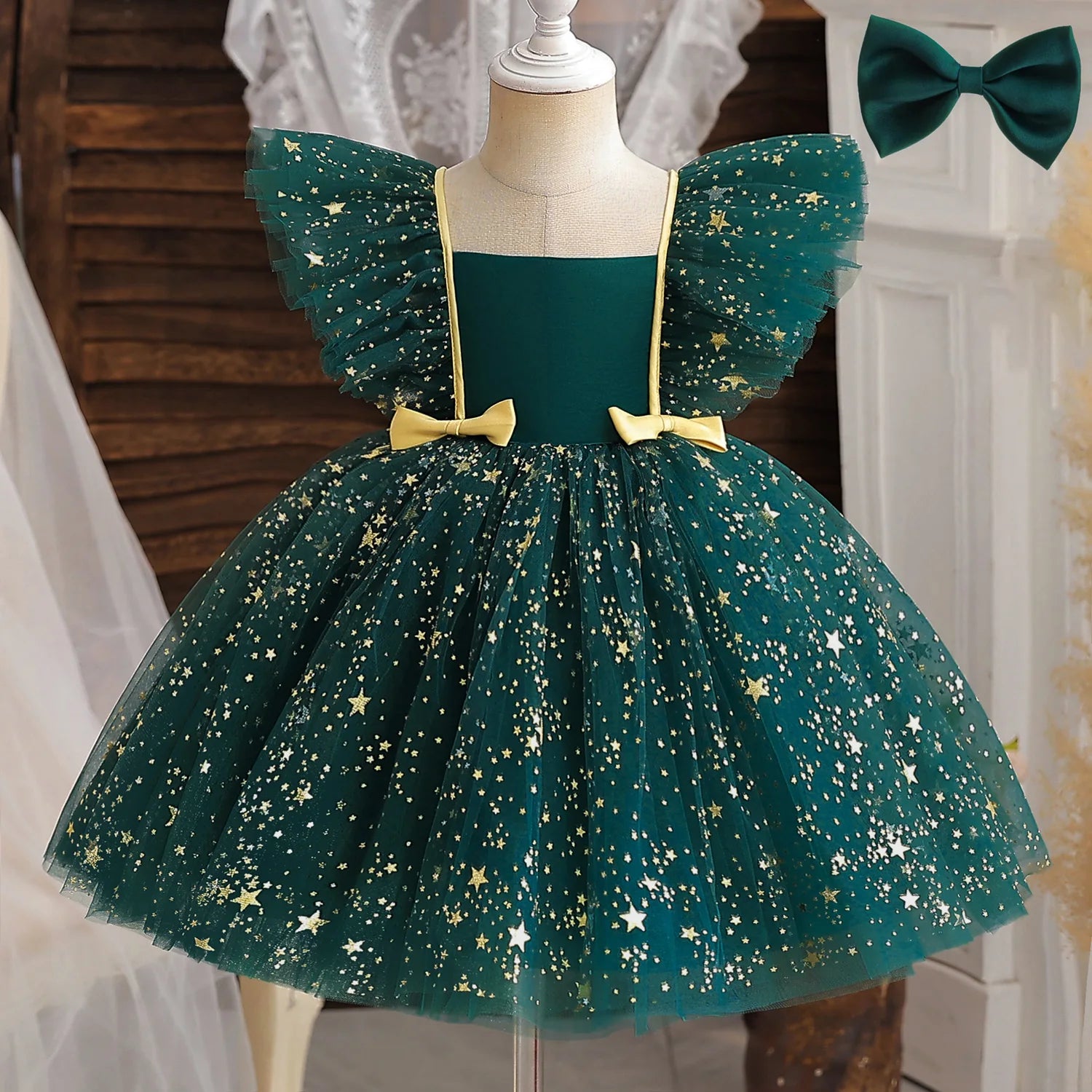 Baby Girls Dresses for 1st Birthday Party Backless Embroidery Elegant Big Bow Wedding Tutu Gown Girls Pink Formal Gala Costume
