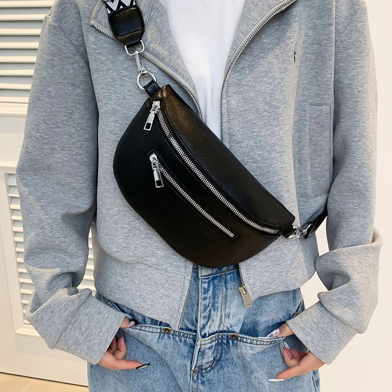 Men's and women's single-shoulder cross-body bags, fashionable and versatile waist bags, cross-body purses