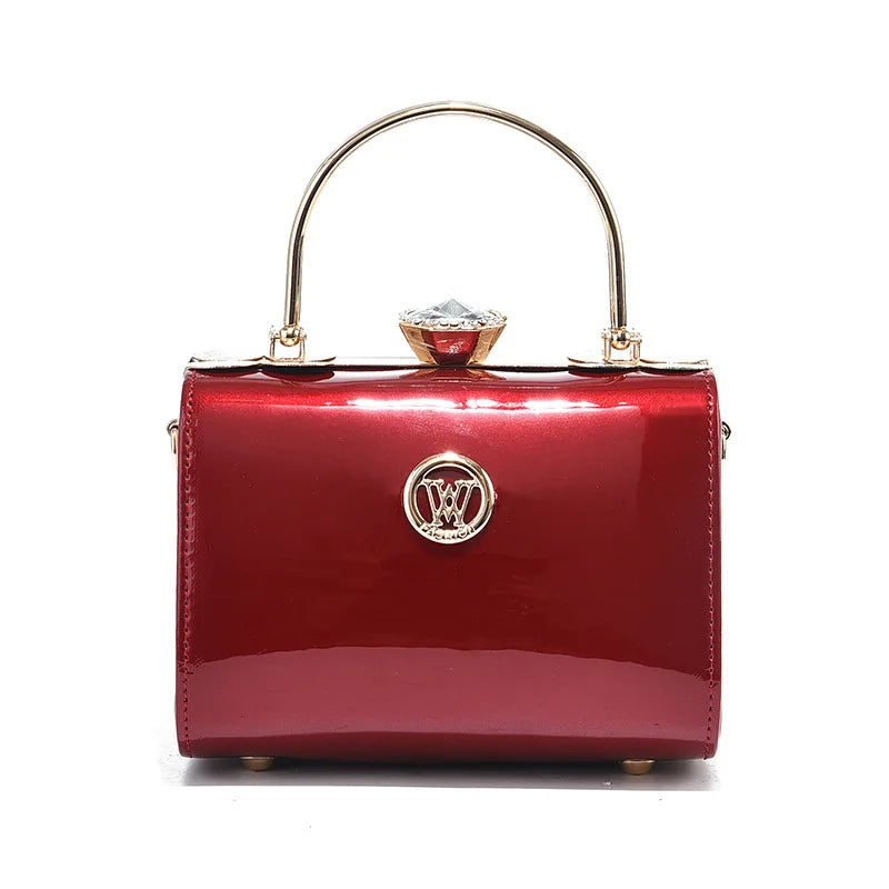 Elegant Diamond Women's Bags High-quality Steel Clip Women's Shoulder Bag New Pillow Bag Women's Handbag Banquet Crossbody Bag