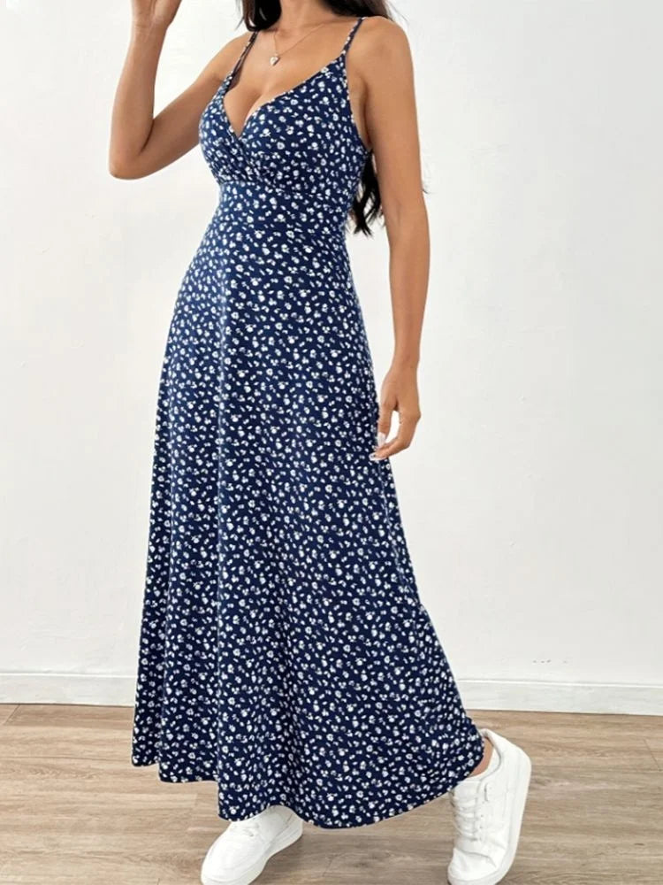 Halter Dress Set Long Dresses For Women Backless Slim Vestidos Elegant Ladies Skirt Summer Beach Skirts Sexy Party Dress