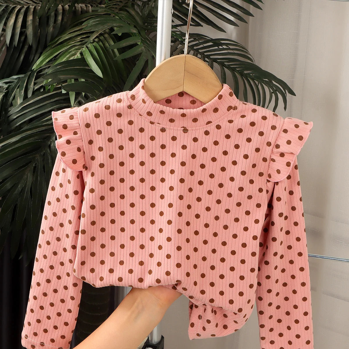 Girls Autumn Floral Bottoming Shirt Girls Flying Sleeves T-shirt Little Girl Wild Net Red Baby Kids Bottoming Shirt
