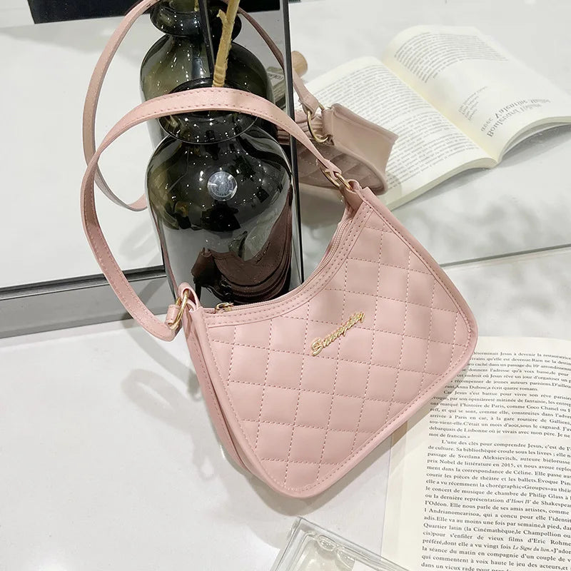 New Embroidered Underarm Bag New Women's Handbag Women's Fashion Versatile Simple Shoulder Bag