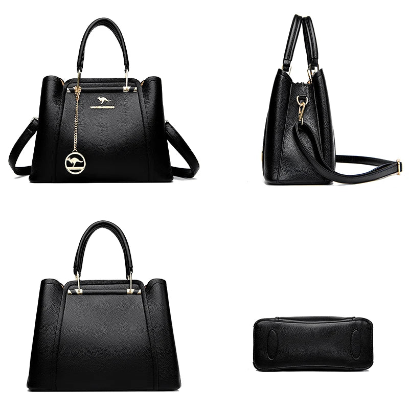 Luxury Handbags Women Bags Designer 3 Layers Soft Leather Shoulder Crossbody Sac Ladies Large Capacity Shopping Messenger Tote