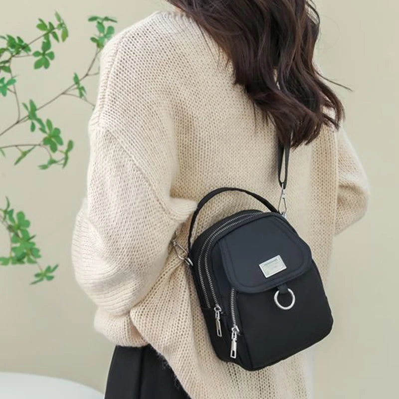 Oxford fabric crossbody bag, single shoulder strap, suitable for both men and women, versatile canvas small bag