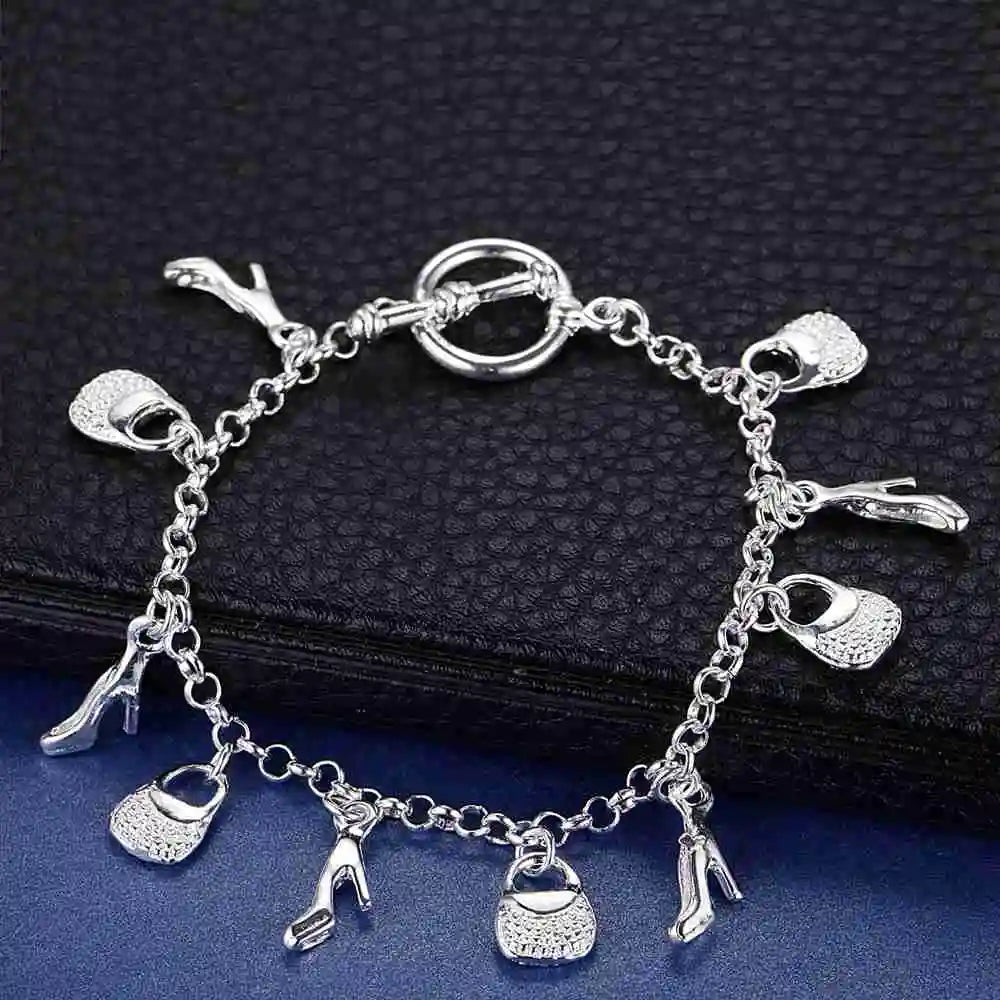 New 925 Sterling Silver Bracelet Bead High Quality Romance Chain For Women Fashion Engagement Party Wedding Jewelry Gift