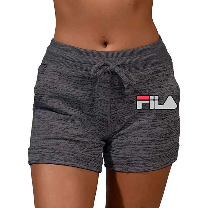 Nordic Letter Yoga Shorts | Abstract FIIA-Inspired Print Workout Pants | Breathable Quick-Dry Gym Wear 5 Sizes 5 Colors