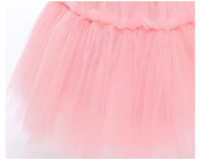 Flower Girl Princess Dress For Weddings Elegant Baby Girls Party Dresses 1st Birthday Children's Tutu Puffy Dress Prom Dress
