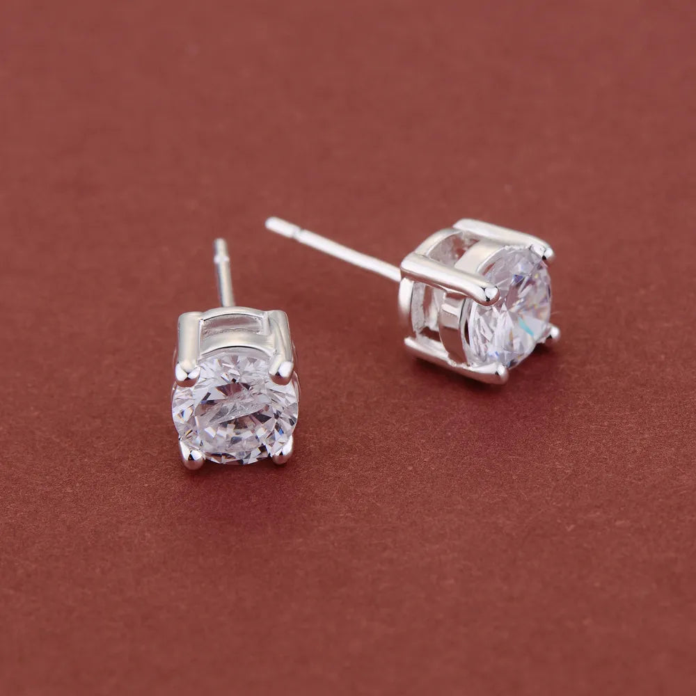 NEW 925 Sterling Silver Earrings Hot Hearts For Women Exquisite Student Girlfriend Jewelry Accessories Wedding Fashion Gift