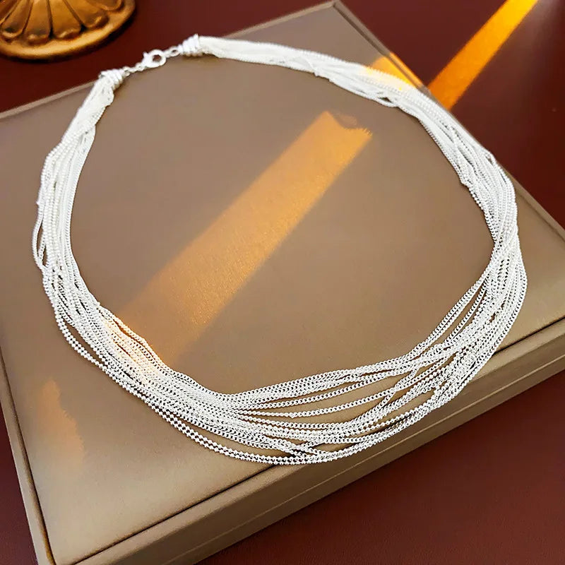 Metal Chain Necklace European And American Style Personalized Fashion Clavicle Chain Ladies Girls Travel Wedding Accessories