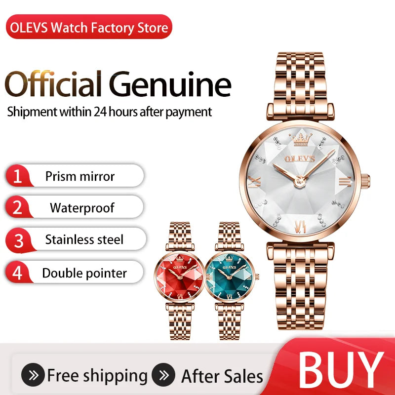 OLEVS Luxury Jewel часы женские наручные Waterproof stainless steel watches for woman Fashion Original reloj
