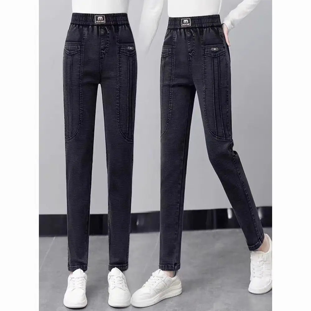 New Style of Jeans Women in Spring Autumn Casual Versatile High-waisted Small Feet