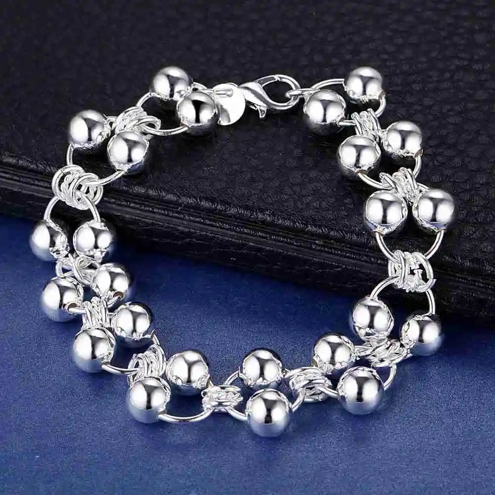 New 925 Sterling Silver Bracelet Bead High Quality Romance Chain For Women Fashion Engagement Party Wedding Jewelry Gift